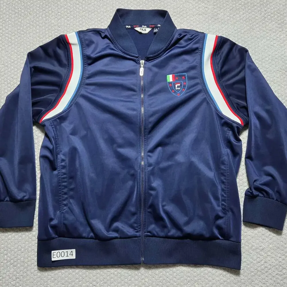 Fila Sport Navy Blue Track Jacket with Italian Shield Logo